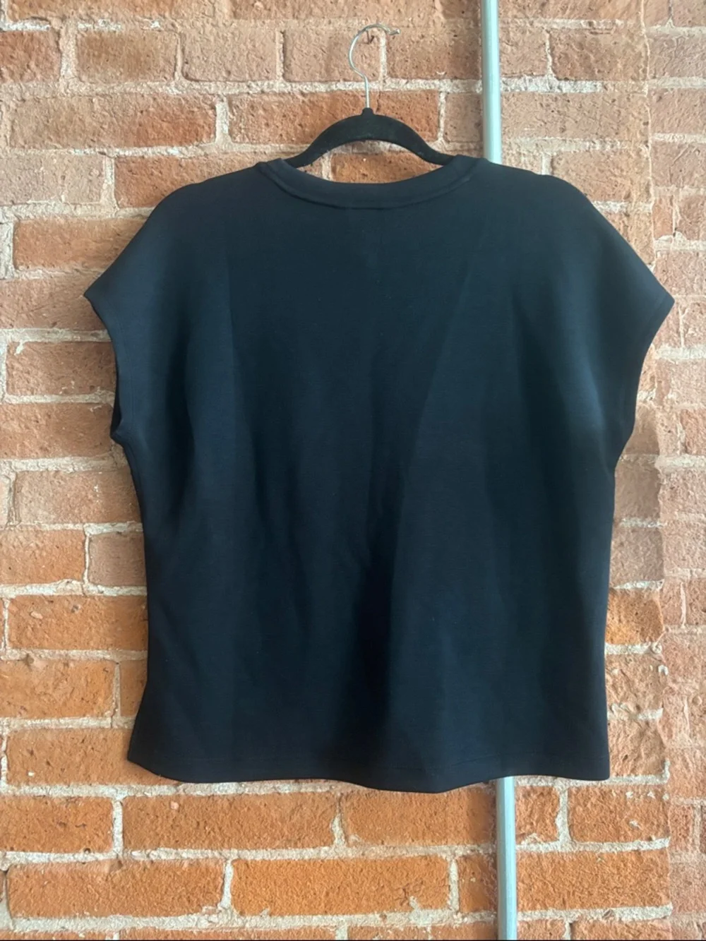 Spanx AirEssentials Cap Sleeve Tee in Black - Picture 3 of 8